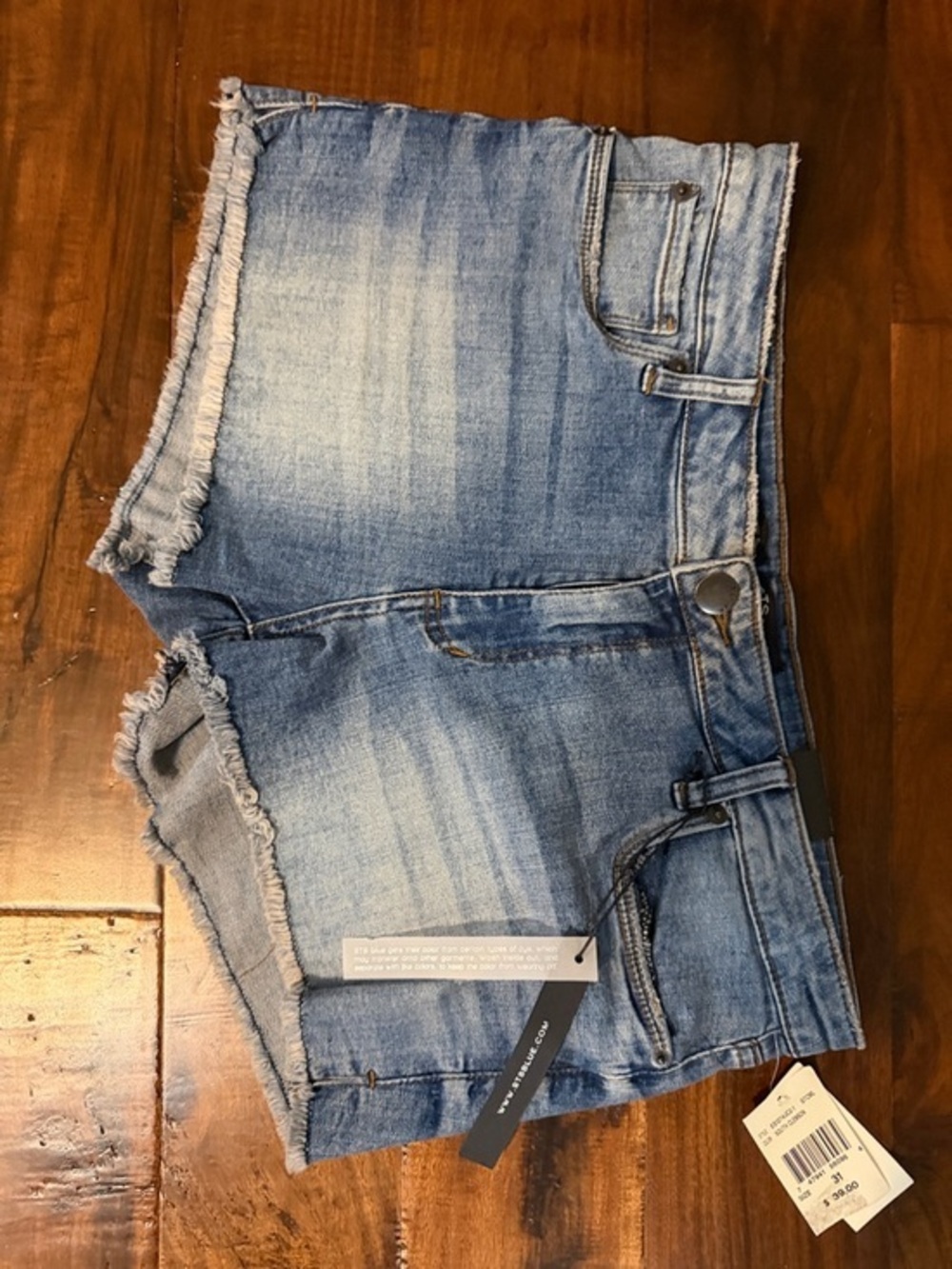 Light Wash Denim Cutoff Shorts